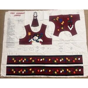 Snowman Jumper Fabric Craft Panel - DreamSpinners V.I.P. Cranston Print Works